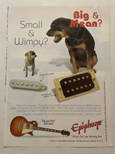 Epiphone Humbucker captador de guitarra revista impressão anúncio Les Paul padrão sem ruído comprar usado  Enviando para Brazil