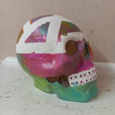 Abajur caveira vintage pintado à mão cabeceira luz noturna verde Halloween decoração para casa comprar usado  Enviando para Brazil