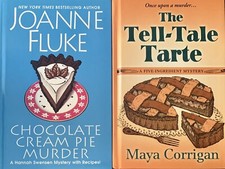 (2 LP hc) large print Joanne FLUKE Maya CORRIGAN baking cooking mysteries  comprar usado  Enviando para Brazil