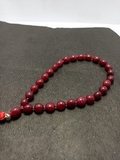 Contas ovais de oração budista tingidas de rubi Japa Mala mão tamanho-9x11 mm comprar usado  Enviando para Brazil