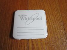 Placa de identificación de refrigerador Whirlpool insignia logotipo cuadrado calcomanía de metal pieza de repuesto, usado segunda mano  Embacar hacia Argentina