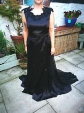 Black satin halloween for sale  WIGAN