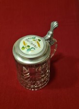 Bierhumpen glas zinndeckel gebraucht kaufen  Niesky