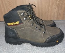 Usado, Botas de trabalho Cat Catipiler EUA 10 Reino Unido 9 biqueira de aço P90945 marrom comprar usado  Enviando para Brazil