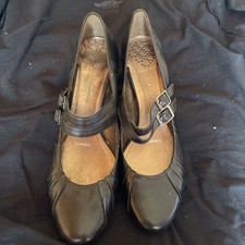 Clarks black leather for sale  LLANELLI