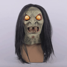 Máscara luminosa assustadora bruxa terror mulheres velhas máscara de Halloween adereços de máscara LED comprar usado  Enviando para Brazil