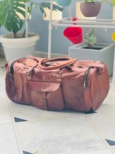 Nuevo equipaje de viaje de cuero de cabra real para hombre bolsa de deporte de fin de semana para gimnasio segunda mano  Embacar hacia Mexico