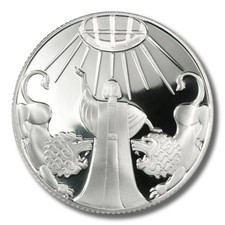 Używany, Daniel in the Den of Lions 2 NIS Silver 2012 Proof Coin na sprzedaż  PL