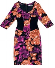 Vestido Tracy Reese Feminino Manga 3/4 Neoprene Floral Preto Malha Cintura com nervuras P comprar usado  Enviando para Brazil