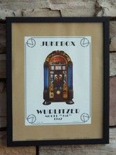 Jukebox Wurlitzer 1942 Modelo 950 Pôster emoldurado pré-Op Máquina De Música 11"x14" comprar usado  Enviando para Brazil