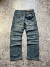 Vintage Emporio Armani Jeans Bordado Metal Águia Lavagem Louca Roupa de Rua Rara W33 comprar usado  Enviando para Brazil