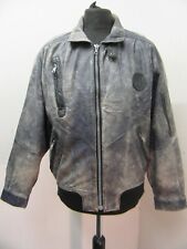 CHAQUETA BOMBER MOTO CUERO AÑOS 80 VINTAGE TALLA L ACE PÁTINA segunda mano  Embacar hacia Argentina