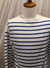 Camisa basca marinha francesa 1 roupa vintage europeia listrada corte e costurada marinha comprar usado  Enviando para Brazil