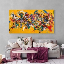 Grafite colorido arte moderna decoração de parede para sala quarto cozinha mão, usado comprar usado  Enviando para Brazil