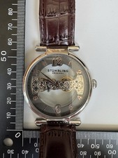 Relógio esqueleto ponte original Stuhrling - aço inoxidável roubo - funcionando, usado comprar usado  Enviando para Brazil