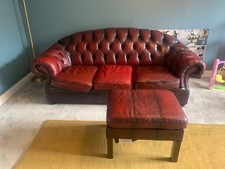 Antique leather chesterfield for sale  BIRMINGHAM