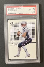 2002 SP Autêntico #1 Tom Brady RC PSA 10 comprar usado  Enviando para Brazil