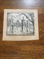 Antique vintage etching for sale  San Diego