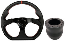 Black 350mm steering for sale  PETERBOROUGH