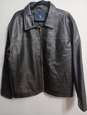  Polo Assn dos EUA. Jaqueta masculina marrom PVC com zíper GG   comprar usado  Enviando para Brazil