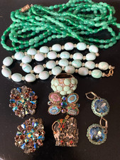 Green bead necklace for sale  New Lenox