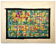 Estudo de aquarela Joseph Meert para vitral {divisor de quarto} comprar usado  Enviando para Brazil