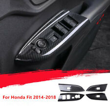  Tampa reguladora de elevação de janela fibra de carbono 4 peças acabamento para Honda Fit Jazz 2014-2018 comprar usado  Enviando para Brazil