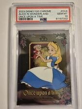 2023 Alicia en el País de las Maravillas Topps Cromo Disney 100 Años Érase Érase SP PSA 10 segunda mano  Embacar hacia Mexico