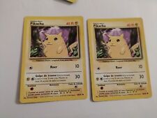 Lote de Cartas Pokemon: 2x Pikachu 58/102 Set Base 1ª Edición (Español) + 8x Energía  segunda mano  Embacar hacia Argentina