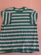 Usado, Camiseta Levi's masculina grande listra verde relaxada algodão algodão todos os dias comprar usado  Enviando para Brazil