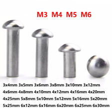 M3 M4 M5 M6 alumínio sólido meia cabeça redonda rebite cúpula porca comprimento de inserção 4mm-30mm, usado comprar usado  Enviando para Brazil