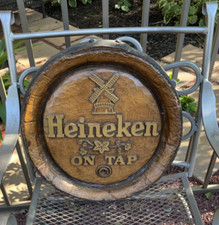 Placa de extremidade de barril vintage Heineken na torneira exibição 17" caverna do homem comprar usado  Enviando para Brazil