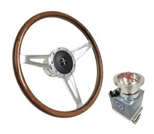 Volante de madeira de nogueira polida 15" com buzina para 1968-1978 Ford Mustang comprar usado  Enviando para Brazil