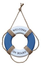 Anel Life Preserver de MDF Madeira Colorida com Tau 23 CM Azul/Branco Sea-Club comprar usado  Enviando para Brazil
