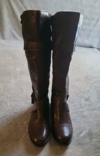 Botas de Equitação Nike Air Feminina Tamanho 7.5 Marrom Joelho Ocidental *, usado comprar usado  Enviando para Brazil