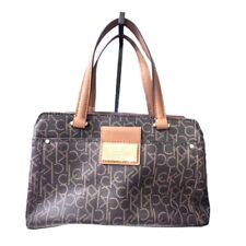 Bolsa satchel Calvin Klein CK LOGO feminina tiracolo marrom dourado designer nova sem etiquetas quadrada comprar usado  Enviando para Brazil