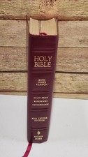 Holy Bible King James KJV Red Letter Edition Giant Print Nelson 544BG Leather comprar usado Holy Bible King James KJV Red Letter Edition Giant Print Nelson 544BG Leather comprar usado  Enviando para Brazil