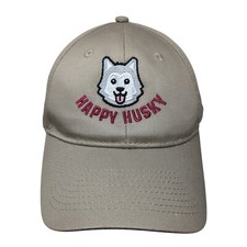 Chapéu Happy Husky Strapback Bronzeado OSFA Bordado Ajustável Porto & Empresa Algodão comprar usado  Enviando para Brazil