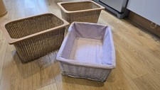 Wicker hamper basket for sale  OLDHAM