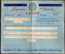 Telegramma lampo italcable usato  Italia