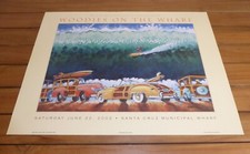 POSTER ORIGINAL JOHN SEVERSON ARTE SURF 2002 WOODIES ON THE WHARF SANTA CRUZ comprar usado  Enviando para Brazil