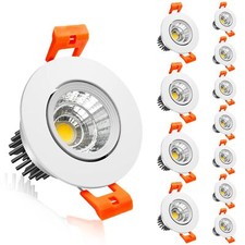 Downlight LED inShareplus 2 polegadas, iluminação embutida regulável COB 3W, 4000K Na... comprar usado  Enviando para Brazil