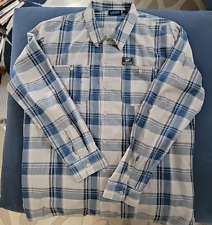 Camisa de skate Vans logotipo manga longa azul branca xadrez GG comprar usado  Enviando para Brazil