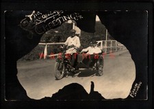 Usado, CARTÃO POSTAL FOTO REAL E20C - AU1361 AUSTRÁLIA MOTOCICLETA E SIDECAR Falcon Studio comprar usado  Enviando para Brazil