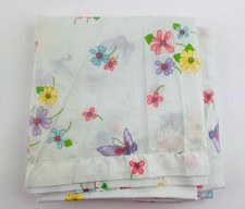 Vintage THOMASTON Sem Folha de Ferro Queen Plana Primavera Flores Borboleta Branco Rosa F comprar usado  Enviando para Brazil
