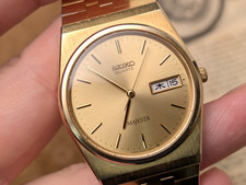 Relógio masculino SEIKO Majesta 9063-6000 redondo data do dia Kanji banhado a ouro quartzo 32mm, usado comprar usado  Enviando para Brazil