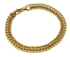 9ct gold curb bracelet for sale  LEEDS