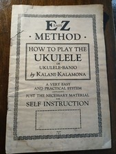 Folheto de capa mole 1922 EZ método fácil como tocar o ukulele Kalani Kalamona comprar usado  Enviando para Brazil