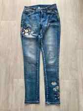 Jeans denim brodé d'occasion  La Valette-du-Var