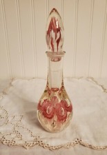 Joe St Clair Art Glass frasco de perfume rosa e branco peso de papel bolha controlada comprar usado  Enviando para Brazil
